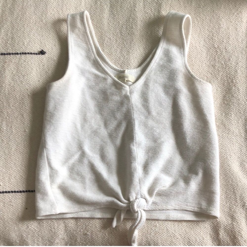 Madewell Texture & Thread Tie Front Tank